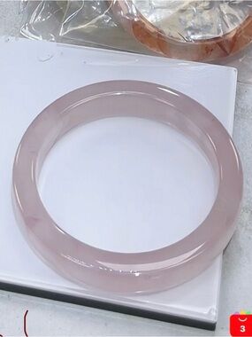 Size 60.7 Rose Quartz Bangle Bracelet